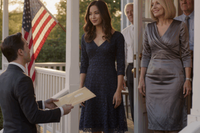 At my dad’s retirement party in the American suburbs, my stepmother raised her glass: “Pack your things!” — The whole family nodded, I said “I understand” and walked into the cold — They celebrated until morning; at 9:47 a.m., the doorbell rang and a file made the entire house sit up straight and read every line…